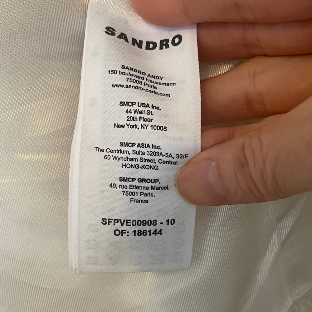 EUC Sandro Women's Elegant Cream Blazer - Picture 3 of 7